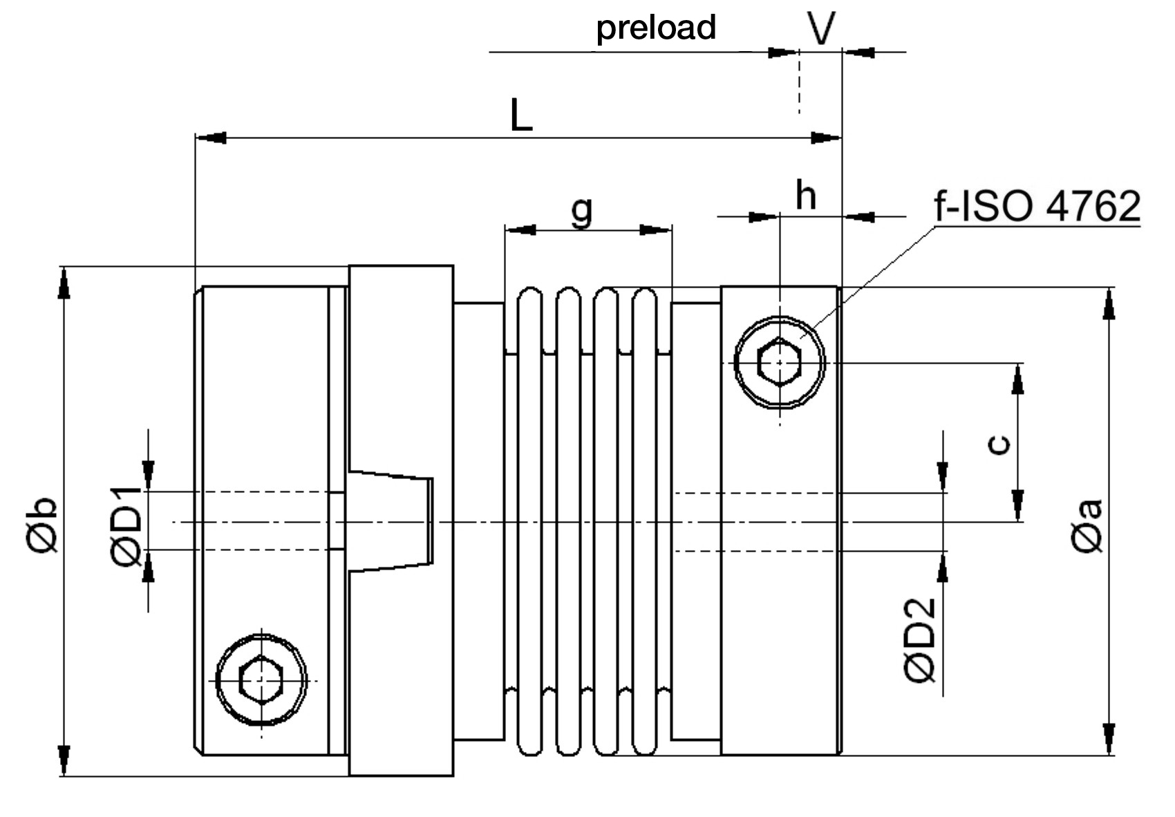 Metal Bellows Couplings Standard Series By Jakob